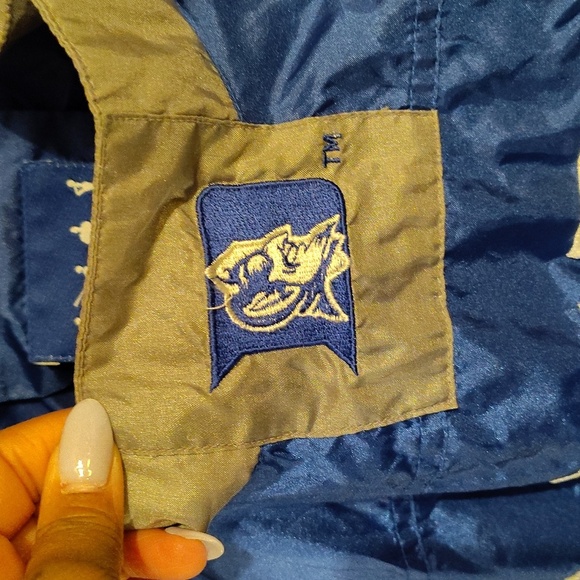 Vtg Fan Gear Blue Duke University Windbreaker Sz L - Picture 7 of 7
